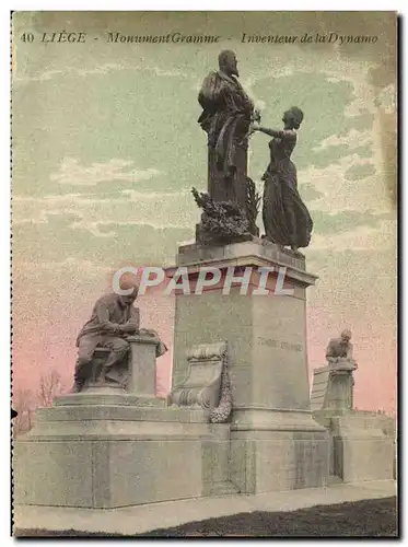 Cartes postales Liege Monument Gramme Inventeur De La Dynamo