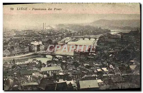 Ansichtskarte AK Liege Panorama Des Ponts