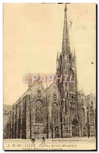 Cartes postales Lille Eglise Saint Maurice