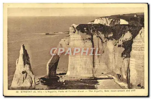 Cartes postales Etretat L&#39Aiguille Porte Et Falaise D&#39Avai