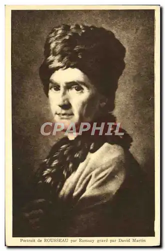 Cartes postales Portrait de Rousseau Par Ramsay Grave Par David Martin