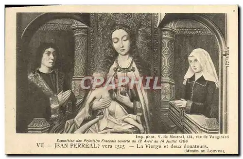 Ansichtskarte AK Jean Perreal Vers La Vierge et Deux Donateurs Musee du Louvre Paris