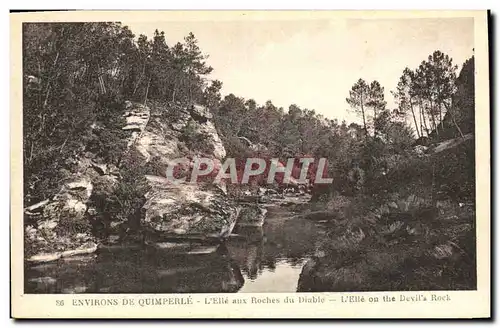 Ansichtskarte AK Environs De Quimperle L&#39Elle Aux Roches Du Diable