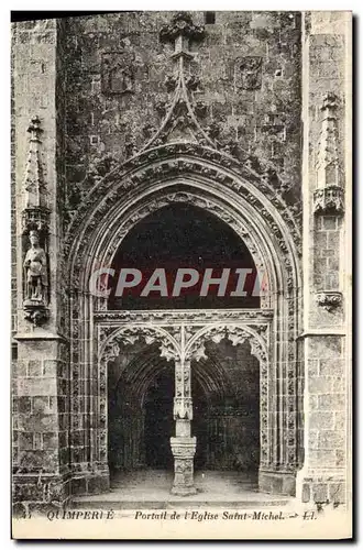 Ansichtskarte AK Quimperle Portrait De l&#39Eglise Saint Michel