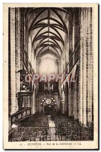 Cartes postales Quimper Nef De a Cathedrale Orgue