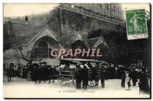 Cartes postales Lourdes Les Piscines Attelage