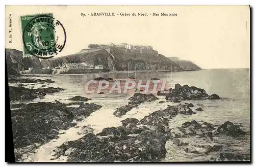 Cartes postales Granville Greve Du Nord Mer Montante