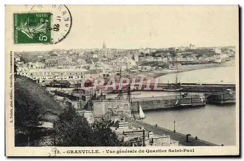 Cartes postales Granville Vue Generale Du Quartier Saint Paul