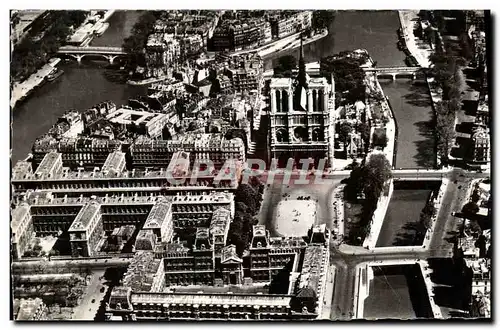 Moderne Karte Paris Vue Aerienne La Cite Et l&#39Eglise Notre Dame De Paris