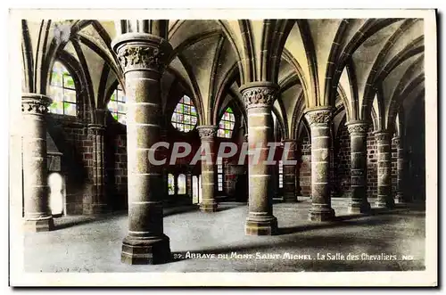 Ansichtskarte AK Abbave Du Mont Saint Michel La salle des chevaliers