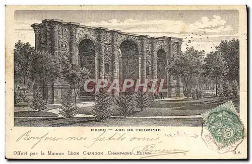 Cartes postales Reims Arc De Triomphe