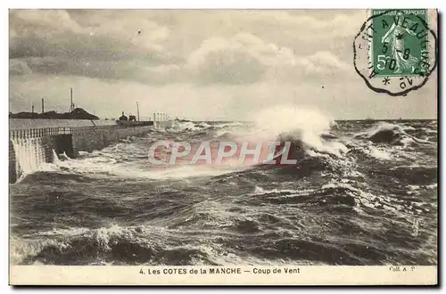 Cartes postales Les Coted de la Manche Coup de Vent