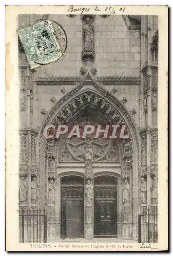 Cartes postales Tours Portail laleral de I&#39eglise ND la riche