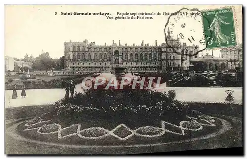 Ansichtskarte AK Saint Germain en Laye Facade septentrionale du Chateau Vue generale du parterre