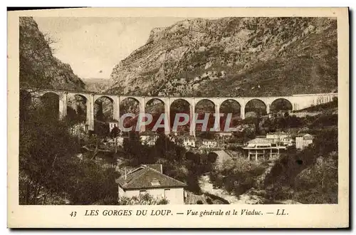 Cartes postales Les Gorges Du Loup Vue generale et le Viaduc