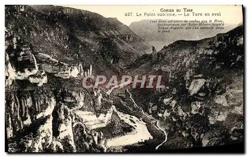 Cartes postales Gorges Du Tarn Le Point subime Le Tarn en aval