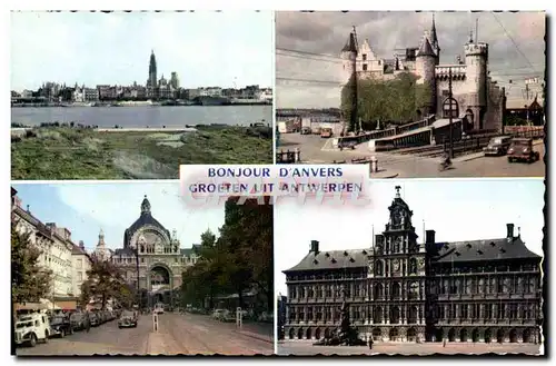 Cartes postales moderne Bonjour D&#39Anvers Groeten uit Antwerpen