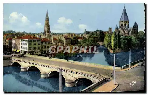 Cartes postales moderne Metz Pont Moyen et Temple Protestant