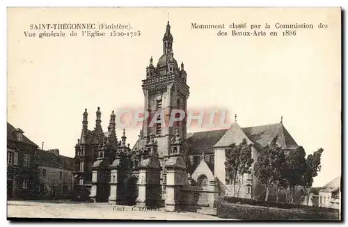 Cartes postales Saint Thegonnec Vue generale de I&#39Eglise