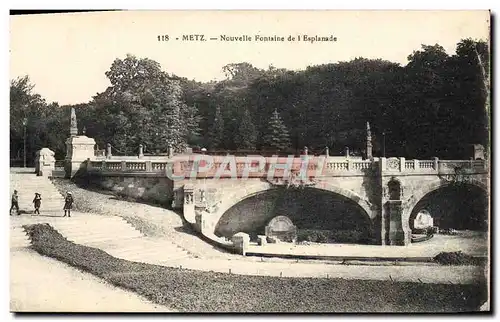 Ansichtskarte AK Metz Nouvelle Fontaine de I Esplanade