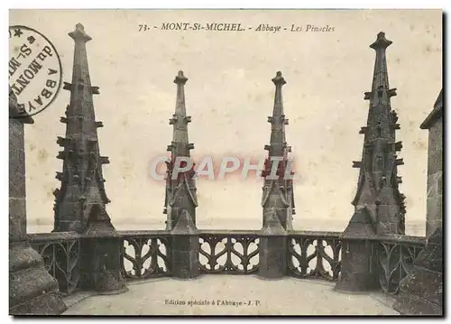 Ansichtskarte AK Mont Saint Michel Abbaye Les Pinacles