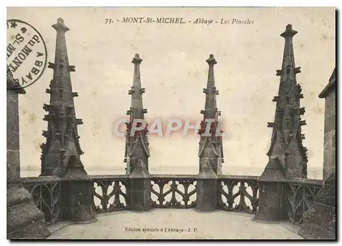 Cartes postales Mont Saint Michel Abbaye Les Pinacles