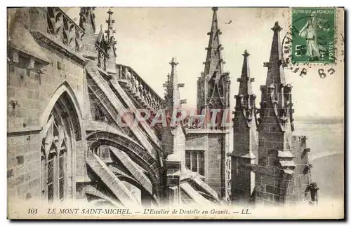 Ansichtskarte AK Le Mont Saint Michel L&#39Escalier de Dentelle en Granit