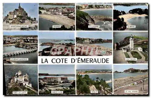 Cartes postales moderne La Cote D&#39Emeraude Mont Saint Michel Dinard St Lunaire St Briac