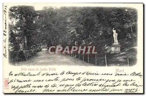 Cartes postales Niort Allee basse du jardin public