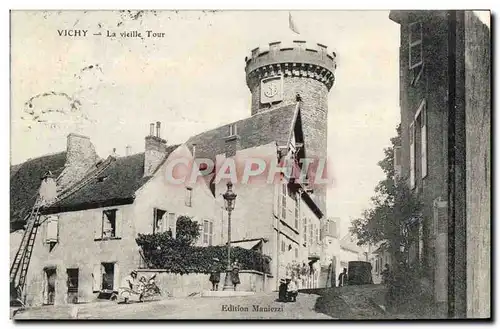 Ansichtskarte AK Vichy La vieille tour Enfants dans uen charette