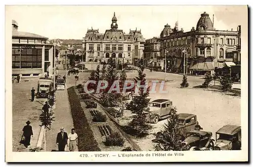 Cartes postales Vichy L&#39esplanade de l&#39hotel de ville