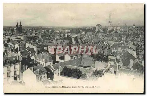 Cartes postales Vue generale de Moulins prise de l&#39eglise Saint Pierre