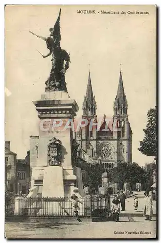 Ansichtskarte AK Moulins Monument des Combattants Enfants Militaria