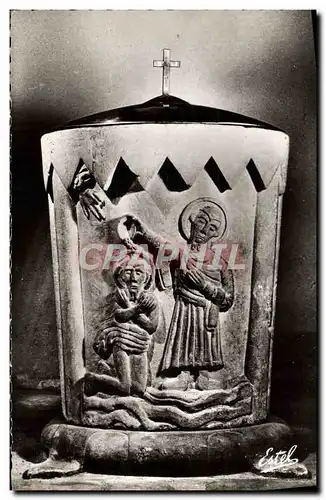 Cartes postales moderne L'Eglise de Germigny des Pres Fonts baptismaux