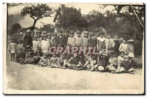 CARTE PHOTO Colonie de vacances Enfants Folklore