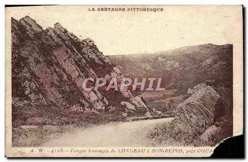 Cartes postales La Bretagne Pittoresque Gorges sauvages du Longeau a Bon Repos