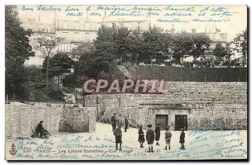 Cartes postales Paris Les Arenes Romaines Rue Monge Enfants