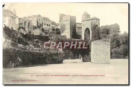 Ansichtskarte AK Environs de Salies de Bearn Le pont vieux de Sauveterre