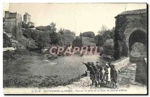Cartes postales Sauveterre De Bearn Vue Sur Le Gave Et La Tour De Jeanne D'Albert Enfant