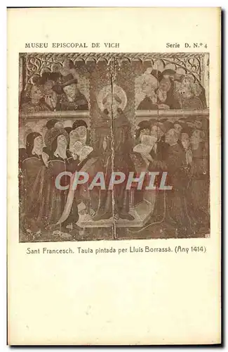 Ansichtskarte AK Museu Episcopal De Vich Sant Francesch Taula Pintada Per Lluis Borrassa