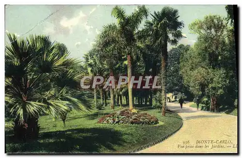 Cartes postales Monte Carlo Vue prise dans les jardins