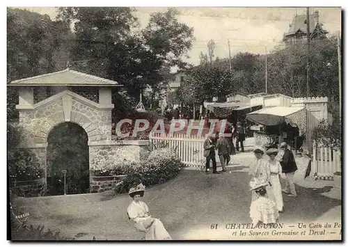 Cartes postales Chatel Guyon Un Coin Du parc Et Les Sources Germaine Et Deval