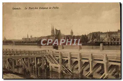 Cartes postales Ostende Le Port Des Bateaux De Peche
