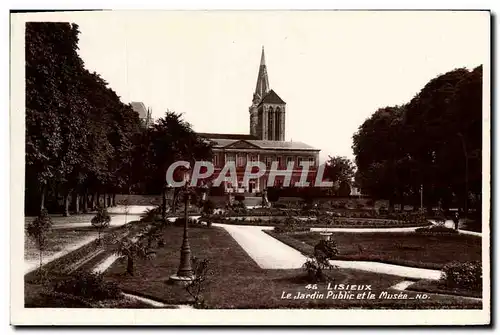 Cartes postales Lisieux Le Jardin Public Et Le Musee