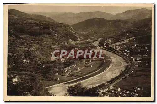 Cartes postales Cote D Azur Nice La Vallee Du Paillon Et La Trinite Victor Vue Prise De La Grande Corniche