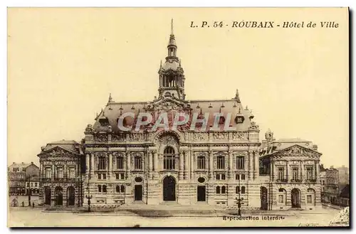 Cartes postales Roubaix Hotel de Ville