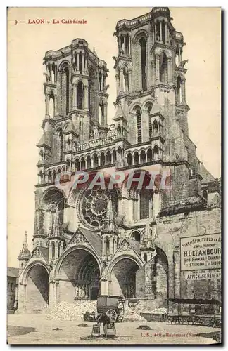 Cartes postales Laon La Cathedrale