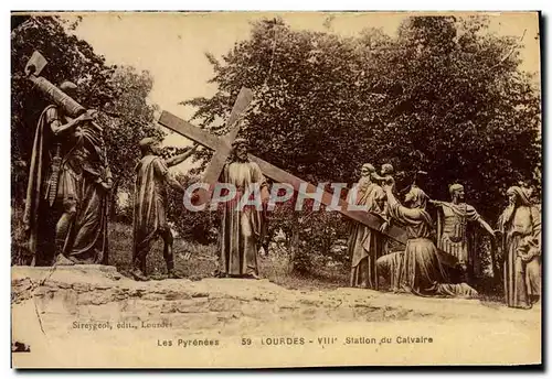 Ansichtskarte AK Les Pyrenees Lourdes 8eme Station du Calvaire