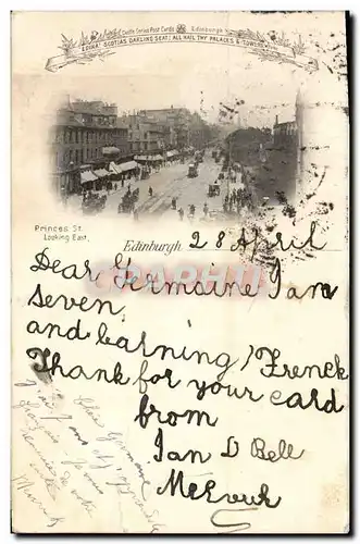 Cartes postales Edinburgh Princes St Looking EAst