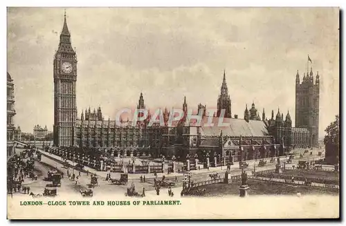 Ansichtskarte AK London Clock Tower and Houses of Parliament